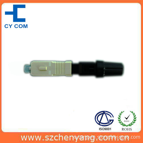 Fiber Optic Fast Connector (SC/UPC, Pre-Polish, Metal Groove)